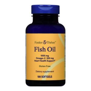 Omega 3 Supplement Foster & Thrive Fish Oil 1,000 mg Strength Softgel 100 per Bottle