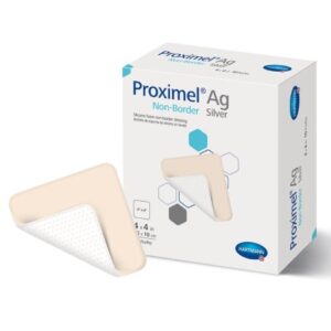 Silver Foam Dressing Proximel Ag Non-Border 4 X 4 Inch Square Sterile