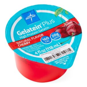 Oral Supplement Medline Gelatein Plus Cherry Flavor Gel 4 oz. Cup