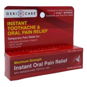Oral Pain Relief Geri-Care 20% Strength Benzocaine Oral Gel 0.5 oz.
