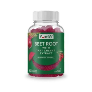 Dietary Supplement YumV’s Beet Root 500 mg Strength Gummy 60 per Bottle Tart Cherry