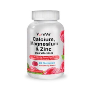 Vitamin and Mineral Supplement YumV’s Calcium Magnesium / Vitamin D / Zinc Gummy 90 per Bottle