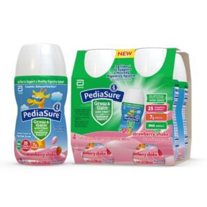 Pediatric Oral Supplement PediaSure Grow & Gain with Fiber Shake Strawberry Flavor 7.4 oz. Bottle Liquid Fiber