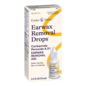Ear Wax Remover Foster & Thrive 0.5 oz. Otic Drops 6.5% Strength Carbamide Peroxide