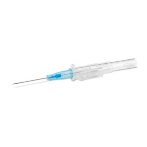 Peripheral IV Catheter ClearSafe 22 Gauge 1 Inch PTFE Straight Hub Non Blood Control Sliding Safety