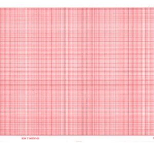 Recording Chart Paper Burdick Z-Fold Red Grid