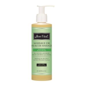 Massage Treatment Bon Vital’ Naturale 8 oz. Pump Bottle Unscented Oil