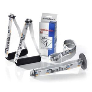 Exercise Resistance Band/Tubing Accessory Kit TheraBand Assist Strap, Soft Grip Handles, Door Anchor