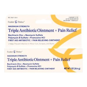 First Aid Antibiotic with Pain Relief Bacitracin / Neomycin / Polymyxin B / Pramoxine HCl Foster & Thrive Ointment 1 oz. Tube