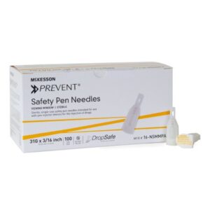 Safety Insulin Pen Needle McKesson 31 Gauge 5 mm Length Automatic Safety Without Back-End Shield