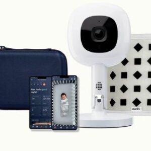The Traveling Camera Bundle Nanit Includes: Blue Case, Flex Stand, Camera For use with Nanit Sleep Monitor