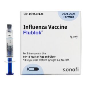 Flublok Trivalent 2024 – 2025 Influenza Virus Vaccine, Trivalent Inactivated, Preservative Free 135 mcg / 0.5 mL Injection 0.5 mL