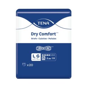 Unisex Adult Incontinence Brief TENA Dry Comfort Large Disposable Moderate Absorbency