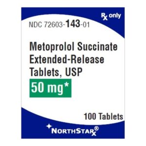 Metoprolol succinate 50 mg Tablet 100 Tablets
