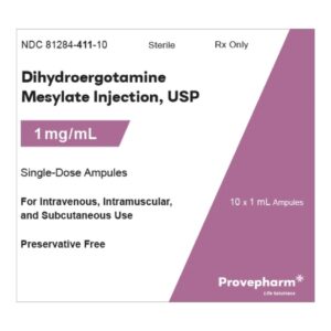 Dihydroergotamine Mesylate 1 mg / mL Injection 1 mL