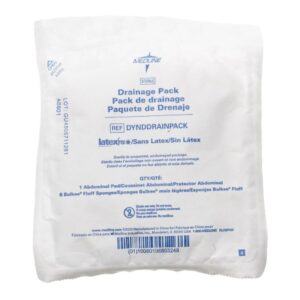 Drain Pack Kit Medline 10 X 12 Inch Pad / 4 X 4 Inch Gauze Sponge 12-Ply Sterile 1 per Pack