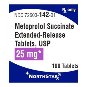 Metoprolol succinate 25 mg Tablet 100 Tablets