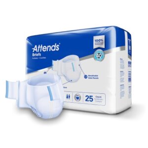 Unisex Adult Incontinence Brief Attends Care Advanced Medium Disposable Heavy Absorbency