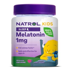 Natural Sleep Aid Natrol Kids Melatonin Gummies Berry V 90 per Bottle Gummy 1 mg Strength