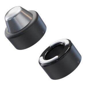 Hand-Held Face Massager & Cleanser Attachment TheraFace Hot and Cold Rings – Black 1 Hot Ring, 1 Cold Ring, Travel Pouch