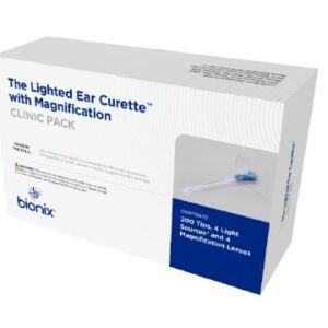 Ear Curette Clinic Pack Lighted CeraPik Round Handle 2.5 mm Tip 45 degree Angled Concave Tip