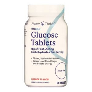 Glucose Supplement Foster & Thrive 50 per Bottle Chewable Tablet Orange Flavor