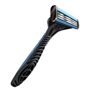 Personal Razor with Lubricating Strip AccuThrive Single Edge Triple Blade NonSterile Reusable