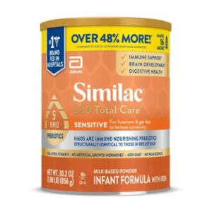 Infant Formula Similac 360 Total Care Sensitive Unflavored 30.2 oz. Can Powder