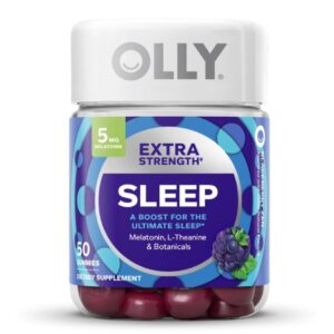 Sleep Aid OLLY Extra Strength Sleep 50 per Bottle Gummy 5 mg – 100 mg Strength