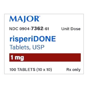 Risperidone 1 mg Tablet 100 Tablets