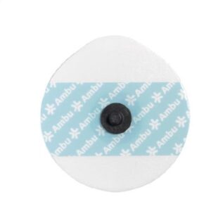 ECG Monitoring Electrode White Sensor Snap Connector Wet Gel Foam Backing Adult Radiolucent 10 per Pack