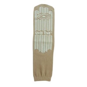 Slipper Socks Stedi Tred Unisex Adult 2X-Large Double Tread Single Patient Use Beige