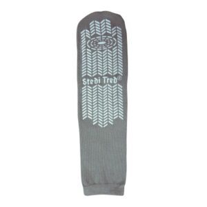 Slipper Socks Stedi Tred Unisex Adult X-Large Double Tread Single Patient Use Gray