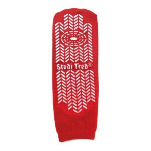 Risk Management Slipper Socks Stedi Tred Unisex Adult Bariatric Plus Double Tread Single Patient Use Red