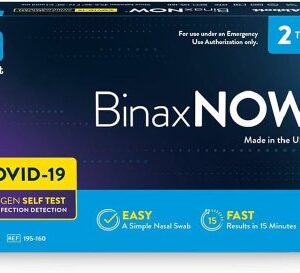 Respiratory Test Kit BinaxNOW COVID-19 Antigen Self Test 2 Tests