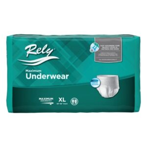 Unisex Adult Absorbent Underwear Rely Maximum Pull On with Tear Away Seams X-Large Disposable Heavy Absorbency