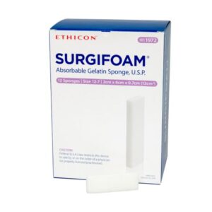 Absorbable Gelatin Sponge Surgifoam 2 X 6 cm X 7mm Sterile