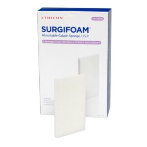 Absorbable Gelatin Sponge Surgifoam 8 X12.25cm x 10mm Sterile
