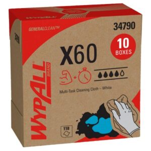 Task Wipe WypAll General Clean X60 1180 Sheets Pop-Up Box 9.1 X 165.8 Inch NonSterile Limited Reuse