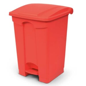 Fire-Resistant Trash Can Toter 48 Quart / 12 gal. Red Fire Retardant Material Rectangular