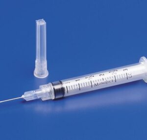Standard Hypodermic Syringe with Needle Monoject 3 mL 1-1/2 Inch 21 Gauge NonSafety Regular Wall