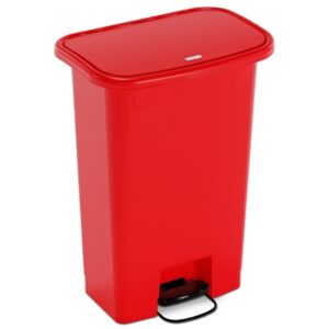 Trash Can Detecto Waste Mate 72 Quart / 18 gal. Red Plastic Rectangular
