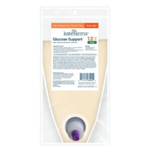 Tube Feeding Formula Kate Farms Glucose Support 1.2 Plain Flavor Liquid 1000 mL Ready to Hang Prefilled Container