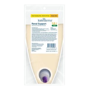 Tube Feeding Formula Kate Farms Renal Support 1.8 Plain Flavor Liquid 1000 mL Ready to Hang Prefilled Container