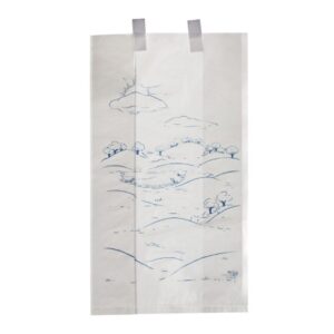 Bedside Bag 3-1/2 X 6-1/2 X 11-3/4 Inch  White Print Plastic