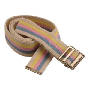 Gait Belt Nova 52 Inch Length Pastel Stripe Cotton