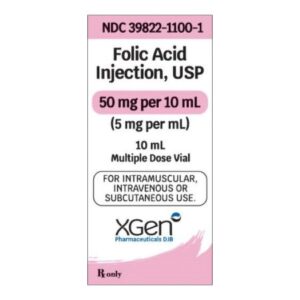 Folic Acid 5 mg / mL Injection 10 mL