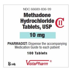 Methadone HCl 10 mg Tablet 100 Tablets