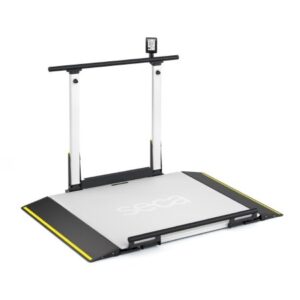 Wheelchair Scale with Handrail Seca Digital Display 1000lbs. / 500kg Black / Gray AC Adapter