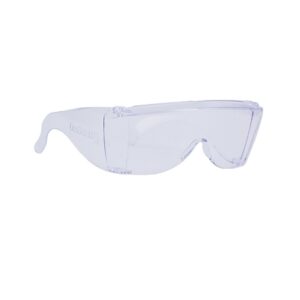 Safety Goggles Ocu Shields Top and Side Shield Clear Tint Clear Frame Over Ear One Size Fits Most